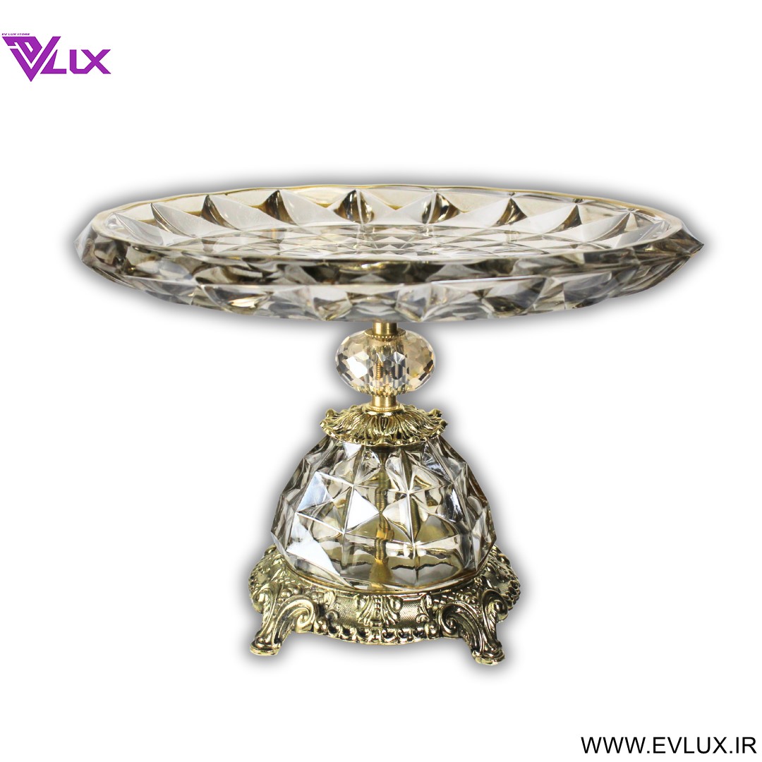 شیرینی خوری پایه دار شامپاینی آکوامارین